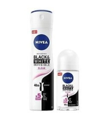 Nivea Deodorant Bayan Invisible Clear 150ml + 25ml Rollon