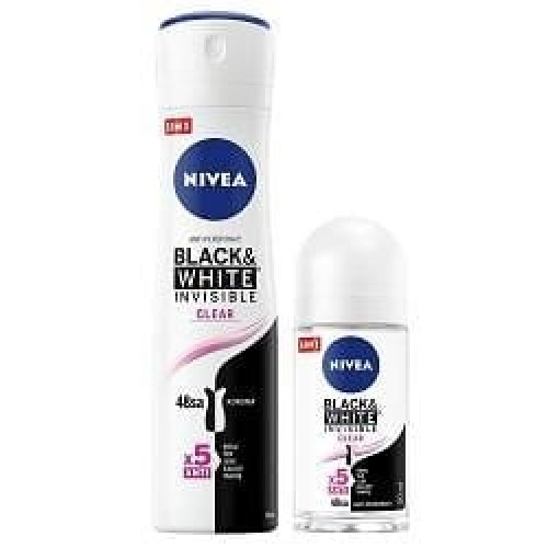 Nivea Deodorant Bayan Invisible Clear 150ml + 25ml Rollon